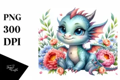 Smiling Baby Dragon, Transparent PNG Product Image 1