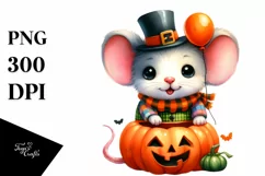 Simple Watercolor Drawing of a Cute Baby Mouse Product Image 3