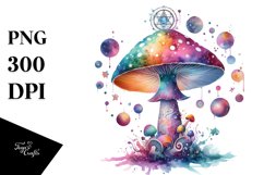 colorful Watercolor Celestial Mushroom | Sublimation | Product Image 1