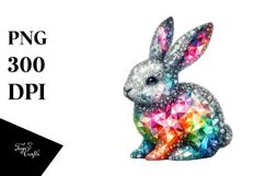 Colorful Bunny Diamonds PNG Product Image 1