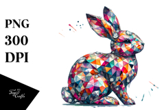 Colorful Bunny Made of Diamonds Title Product Image 1