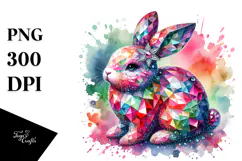 Colorful Bunny Made of Diamonds Title Product Image 1