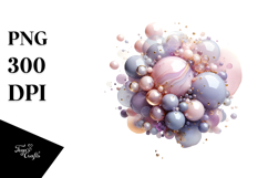 Glossy Lilac Abstract, High-Res PNG Product Image 1