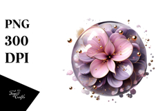 Glossy Lilac Abstract, High-Res PNG Product Image 1