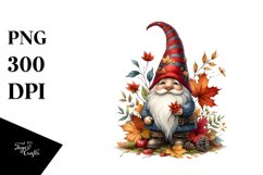 Detailed Autumn Gnome PNG Product Image 3