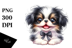 Cute Baby Japanese Chin PNG Product Image 1