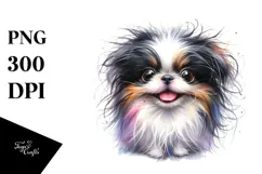 Cute Baby Japanese Chin PNG Product Image 1