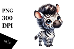 Baby Zebra Cool Haircut PNG Product Image 1