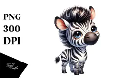 Baby Zebra Cool Haircut PNG Product Image 1