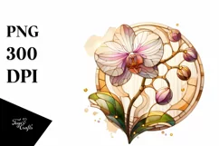 Watercolor Wooden Stained Orchid Insertions Product Image 3