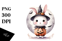 Cute Baby Rabbit Halloween PNG Product Image 1