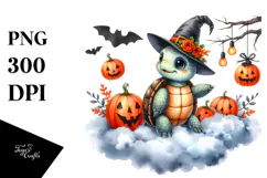 Turtle Dressed for Halloween, High-Res PNG Product Image 1