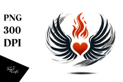 Simple Paintbrush Style Heart PNG Product Image 1