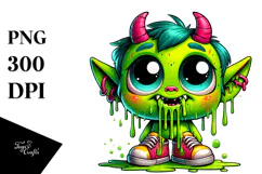 Funny Mini Banshee with Mismatched Shoes PNG Product Image 1