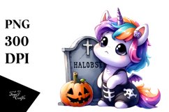 Cute Baby Unicorn Halloween Sublimation Clipart Product Image 1