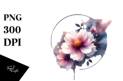 Splashes Modern Flower PNG Product Image 1