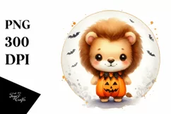 Cute Baby Lion Halloween PNG Product Image 1