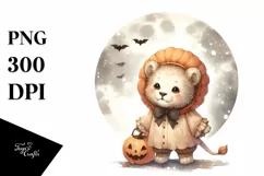 Cute Baby Lion Halloween PNG Product Image 1