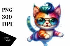 Cute Baby Cat Jumping PNG Product Image 1