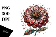 Zinnia with Metallic Insertions | Clipart Product Image 1