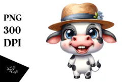 Baby Cow Big Eyes With Goofy Smile Product Image 1