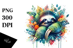 Vibrant Watercolor Sloth, 20 oz Tumbler Product Image 1