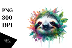 Vibrant Watercolor Sloth, 20 oz Tumbler Product Image 1