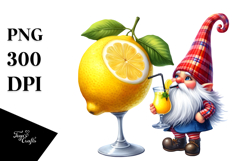 Whimsical Cocktail Gnome PNG Product Image 1
