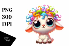 Colorful Crazy Baby Lamb Cartoon Product Image 3