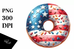 Vintage Donut Watercolor Sublimation Clipart Product Image 3