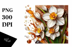 Detailed Wooden Narcissus Clipart Product Image 3