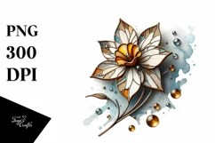 Detailed Wooden Stained Narcissus Splash Product Image 1