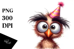 Quirky Bird with Sunglasses PNG Product Image 1