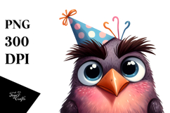 Quirky Bird with Sunglasses PNG Product Image 1