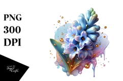 Glossy Hyacinth Abstract, High-Res PNG Product Image 1