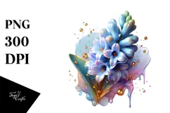 Glossy Hyacinth Abstract, High-Res PNG Product Image 1