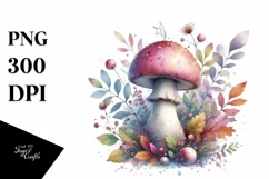 mushroom watercolor splash PNG Product Image 3