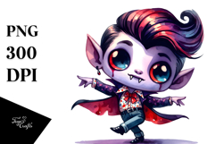 Dancing Vampire with Cool Haircut PNG Product Image 1