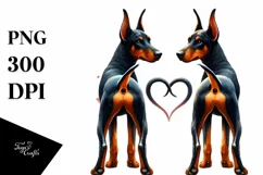View from Behind Bullmastiff with Heart Shape, PNG Product Image 1