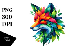 Abstract Vibrant Watercolor Fox, 20 oz Tumbler Product Image 1