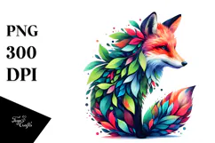 Abstract Vibrant Watercolor Fox, 20 oz Tumbler Product Image 1