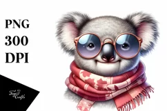 Detailed Scarf-Sunglasses Koala Clipart Product Image 3