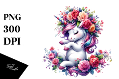 Vibrant Cute Unicorn PNG Product Image 1