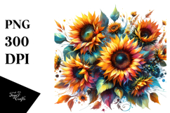 Vibrant Drawing of Moon and Stars with Flowers PNG Product Image 1
