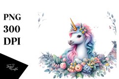 Baby Unicorn in Swedish Countryside PNG Product Image 3