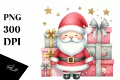 Cute Whimsical Santa Presents PNG Product Image 3