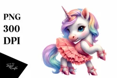 Baby Unicorn in Tango Dancer Costume PNG Product Image 3
