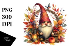 Vibrant Autumn Gnome PNG Product Image 3