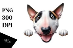 Cute Crazy Bull Terrier | Watercolor Funny Product Image 1
