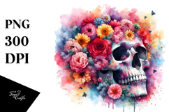 Floral Skull Dust PNG Product Image 1